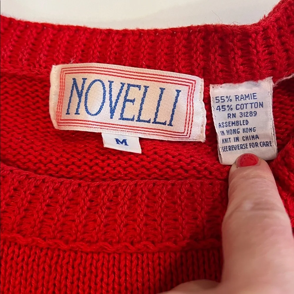 Novelli Red Christmas Sweater - m,‎ vintage